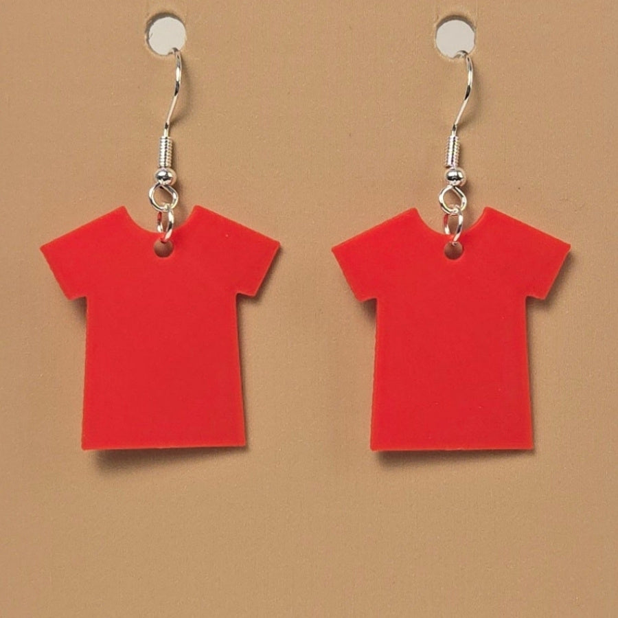 Boucle d'oreille en forme de T-Shirt avec crochets hypoallergéniques sans nickel